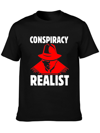 Conspiracy Realist T-Shirt - Red Hat Design