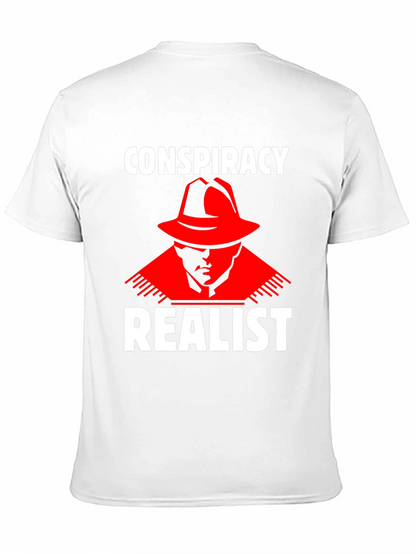 Conspiracy Realist T-Shirt - Red Hat Design