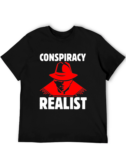 Conspiracy Realist T-Shirt - Red Hat Design