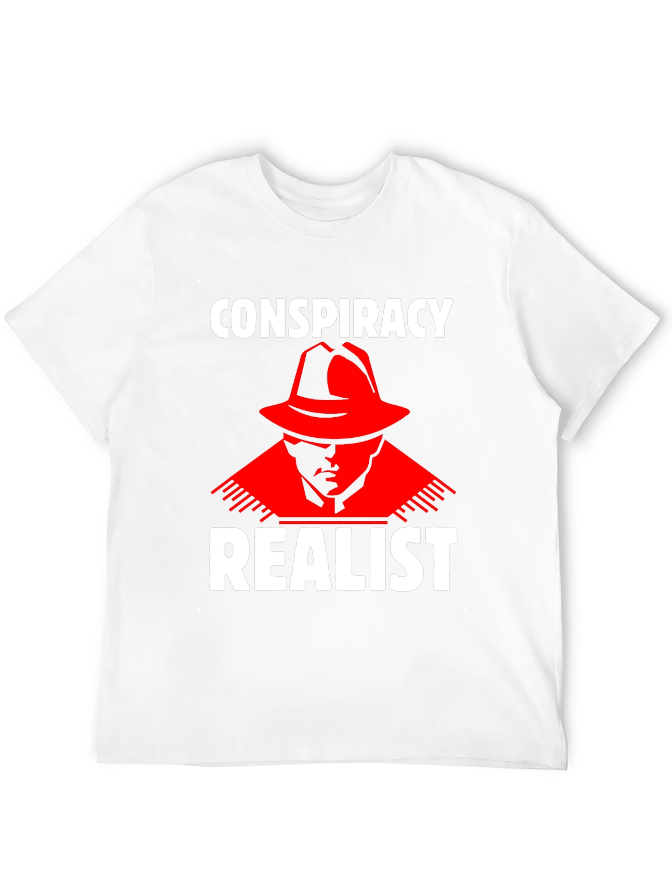 Conspiracy Realist T-Shirt - Red Hat Design