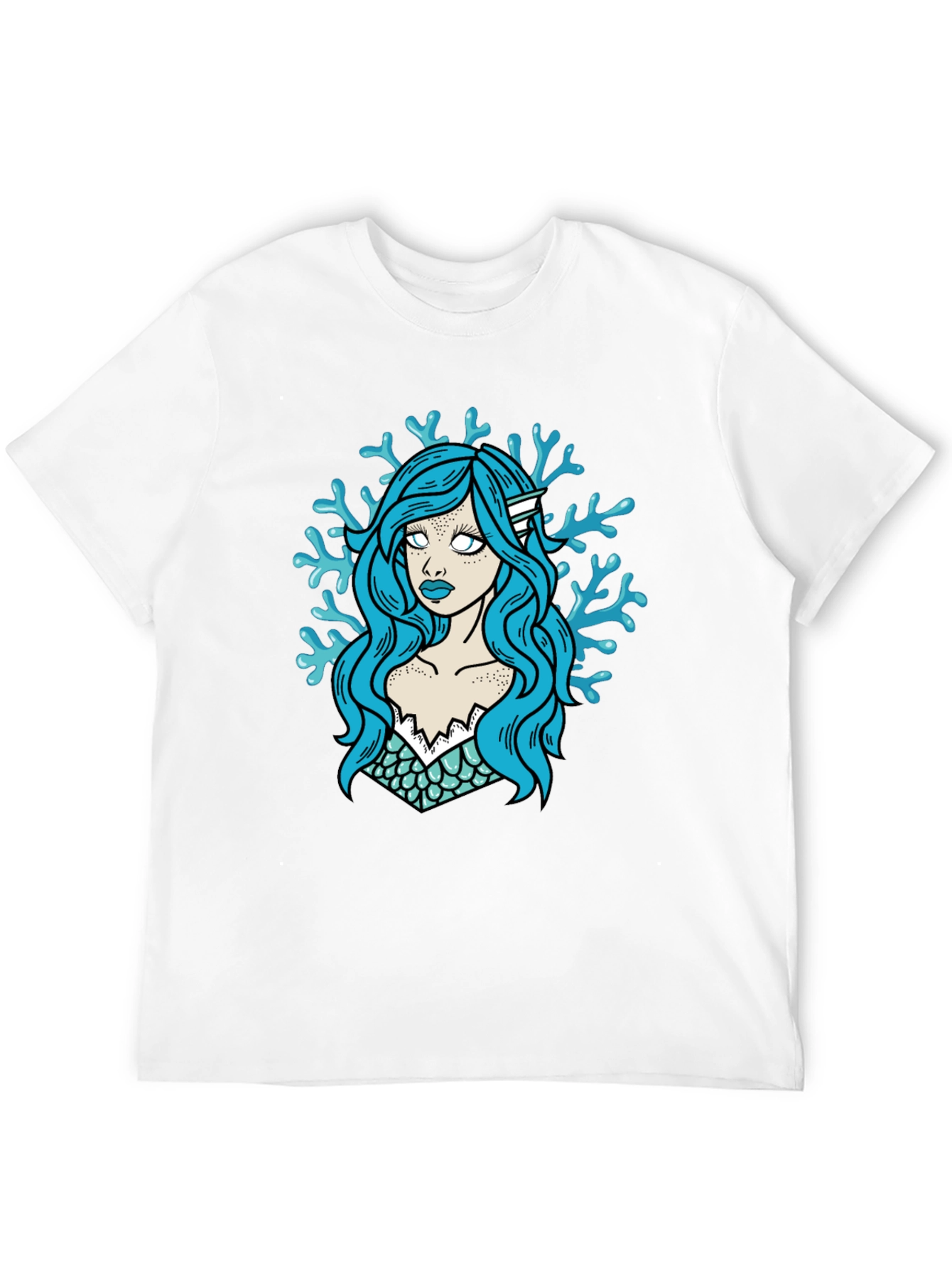Mermaid Graphic T-Shirt - Black Cotton Tee