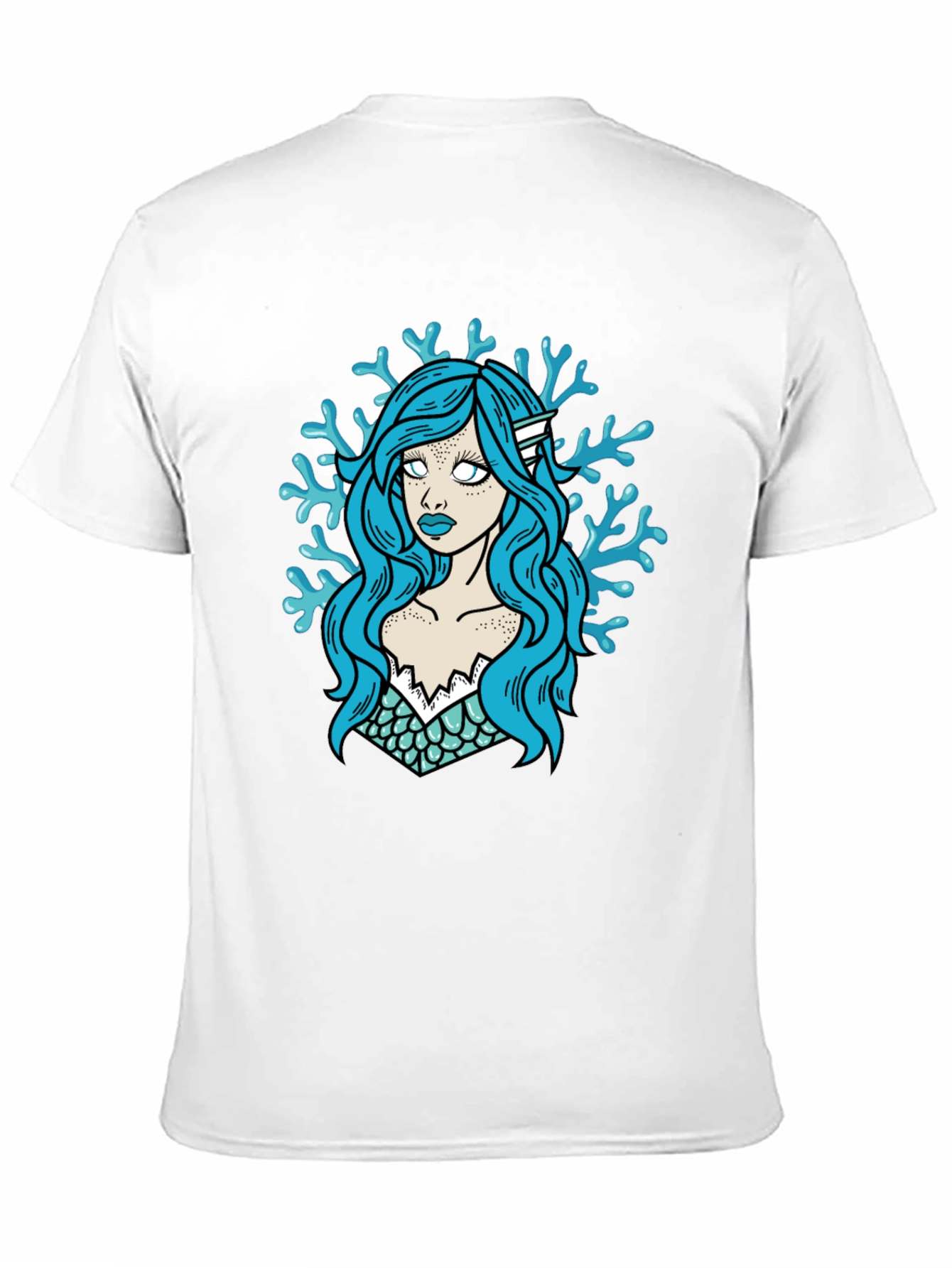 Mermaid Graphic T-Shirt - Black Cotton Tee