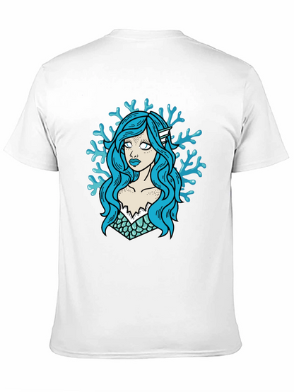 Mermaid Graphic T-Shirt - Black Cotton Tee