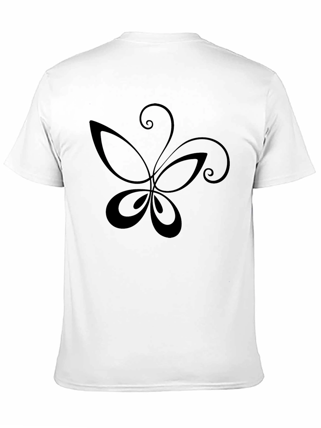 Stylish Black Butterfly Graphic T-Shirt