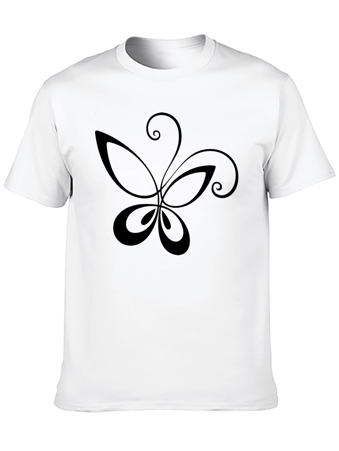 Stylish Black Butterfly Graphic T-Shirt