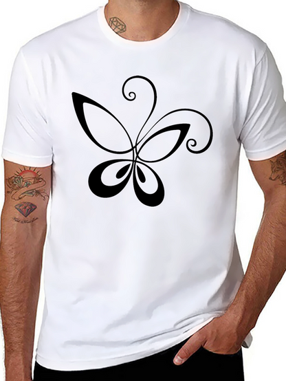 Stylish Black Butterfly Graphic T-Shirt