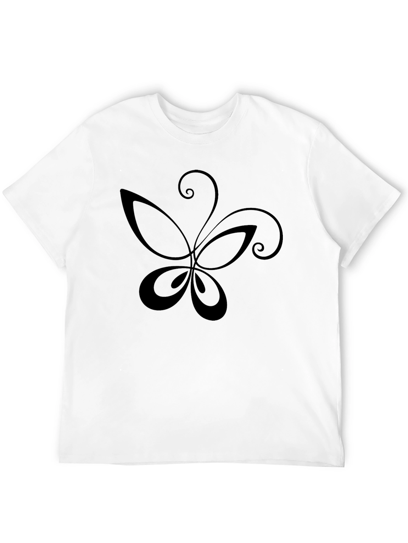 Stylish Black Butterfly Graphic T-Shirt