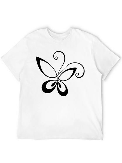 Stylish Black Butterfly Graphic T-Shirt