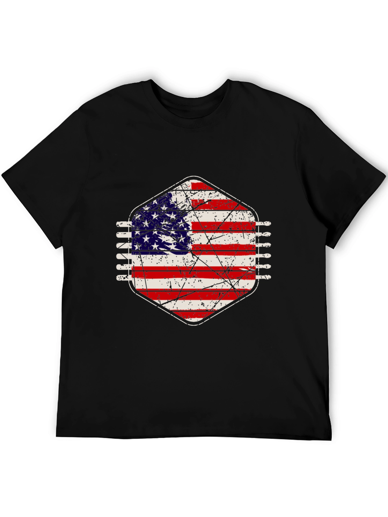 American Flag Distressed Graphic Tee