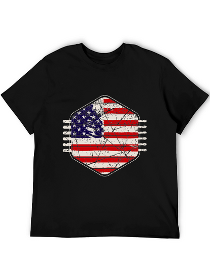 American Flag Distressed Graphic Tee