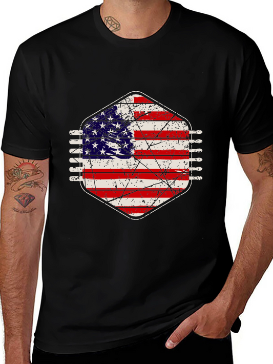 American Flag Distressed Graphic Tee