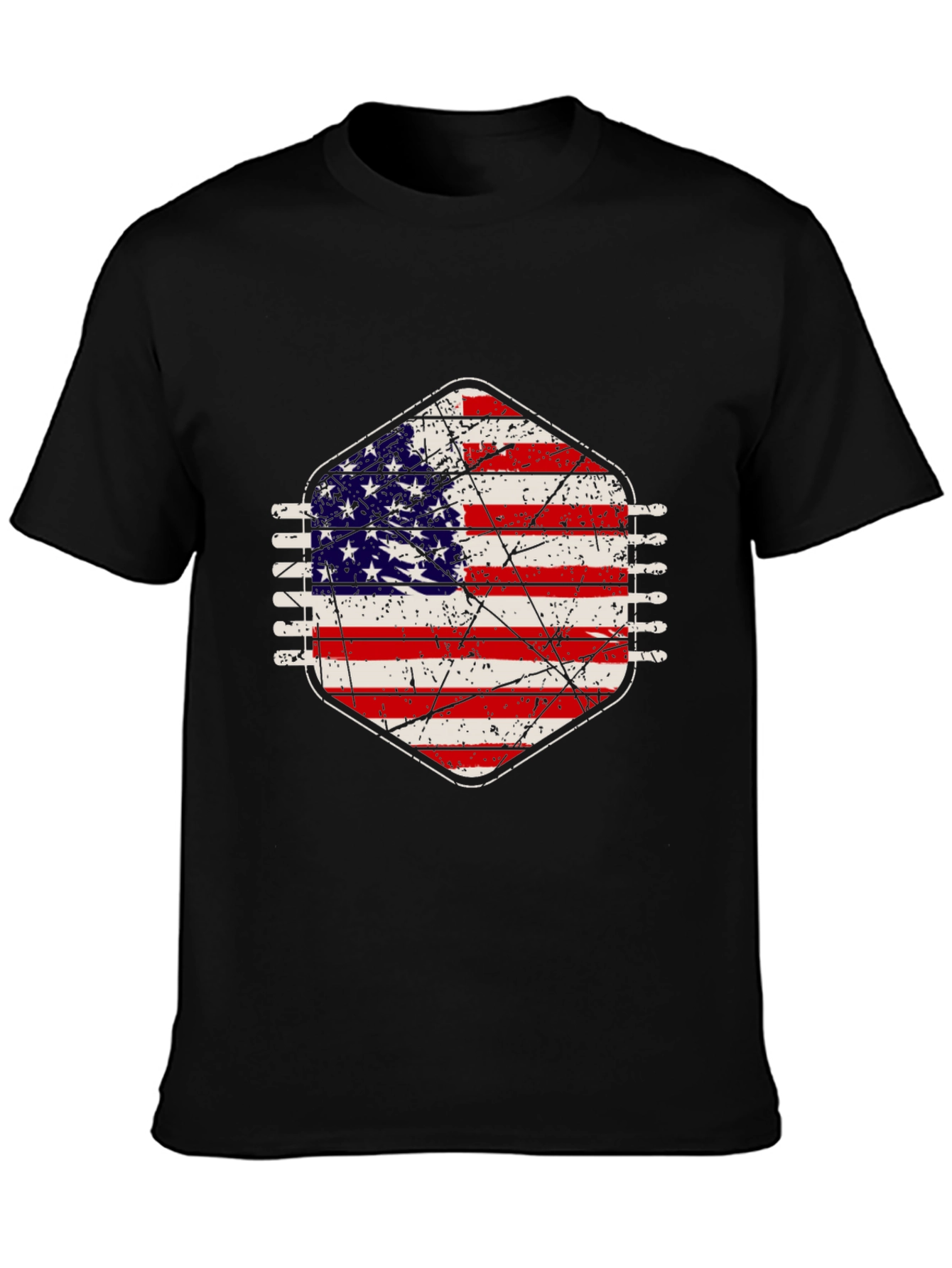 American Flag Distressed Graphic Tee