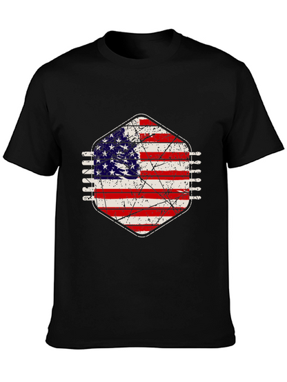 American Flag Distressed Graphic Tee