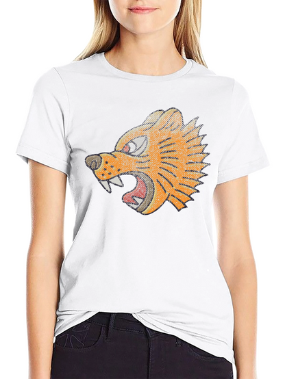Black T-Shirt with Graphic Tiger Design