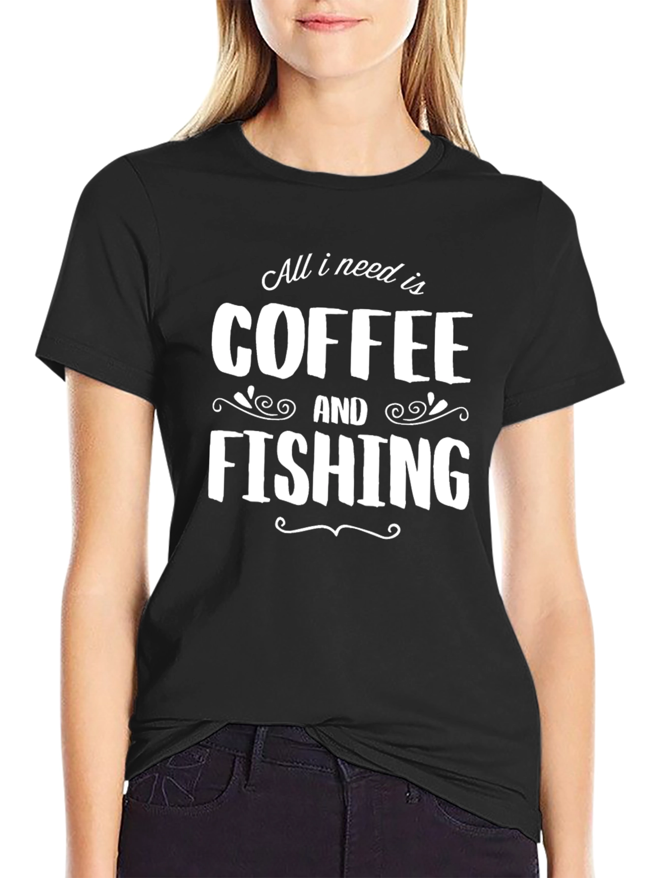 Coffee & Fishing T-Shirt - Mens Graphic Tee
