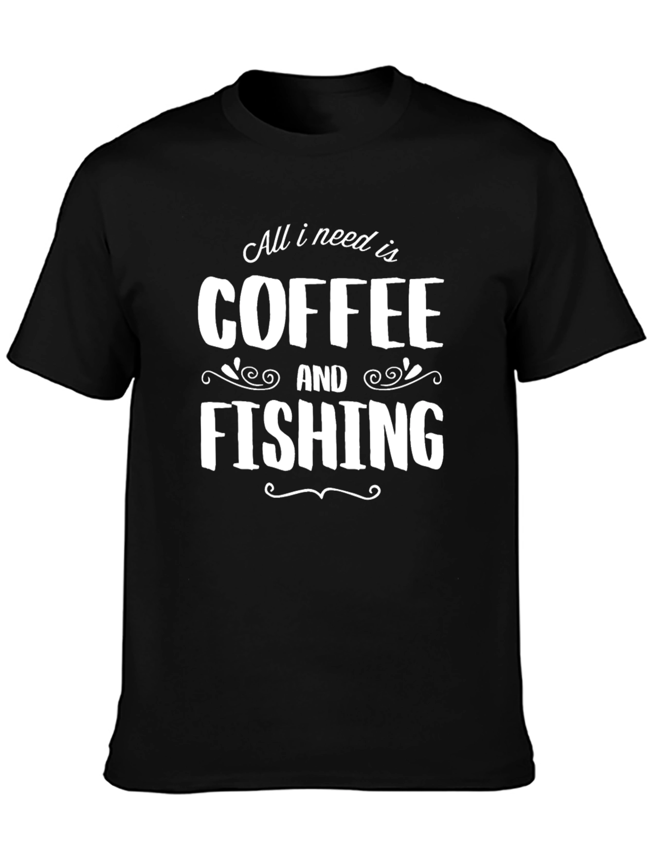 Coffee & Fishing T-Shirt - Mens Graphic Tee