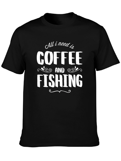 Coffee & Fishing T-Shirt - Mens Graphic Tee