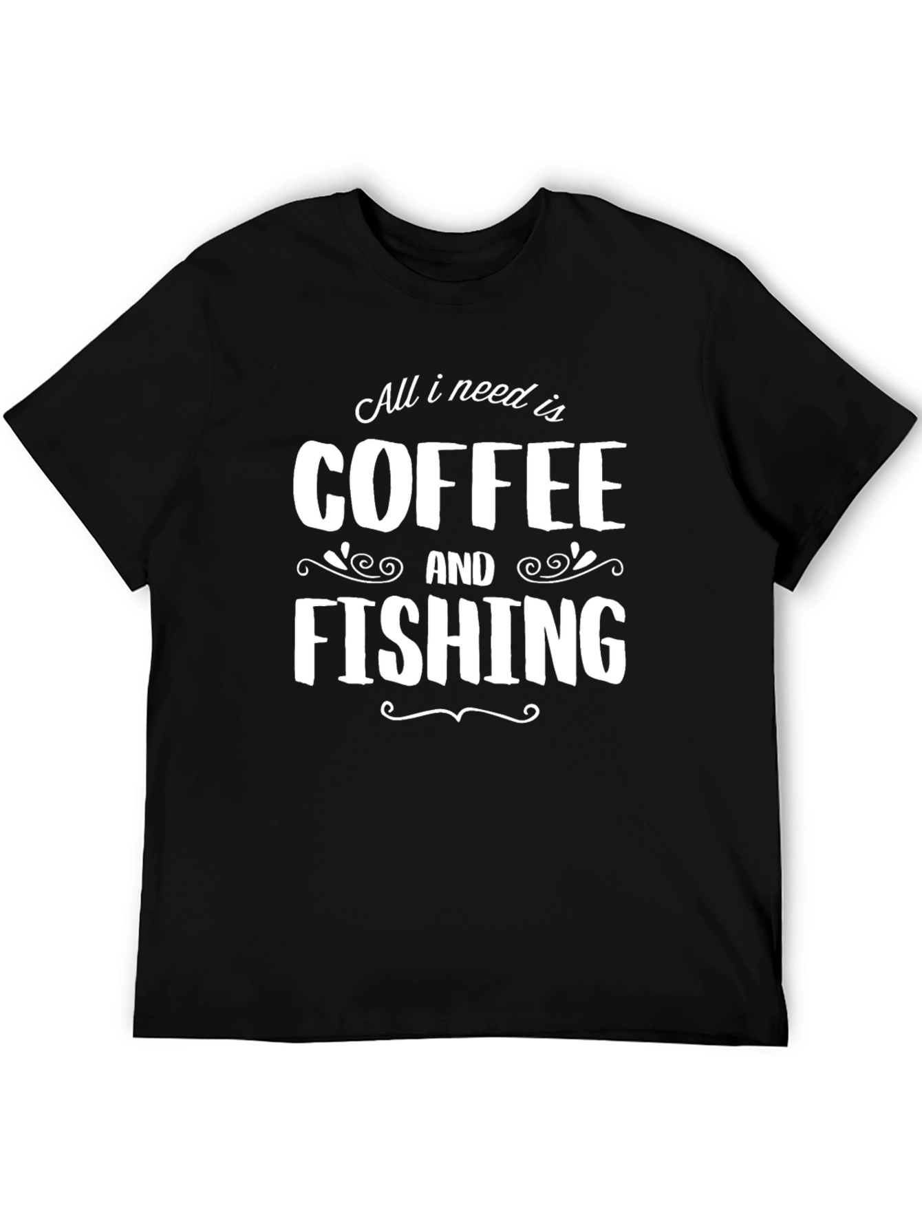 Coffee & Fishing T-Shirt - Mens Graphic Tee