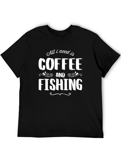 Coffee & Fishing T-Shirt - Mens Graphic Tee