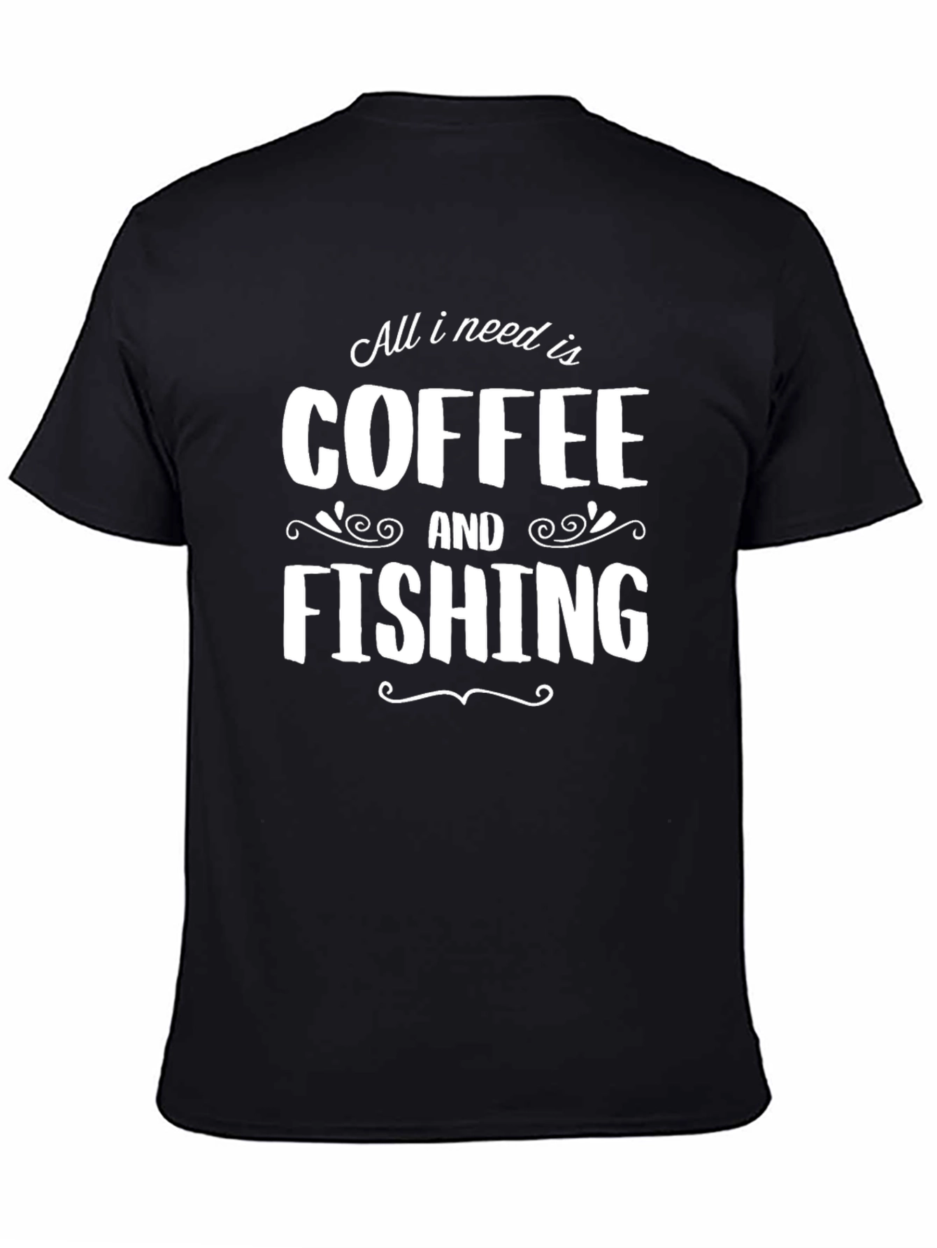 Coffee & Fishing T-Shirt - Mens Graphic Tee