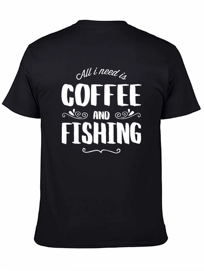 Coffee & Fishing T-Shirt - Mens Graphic Tee