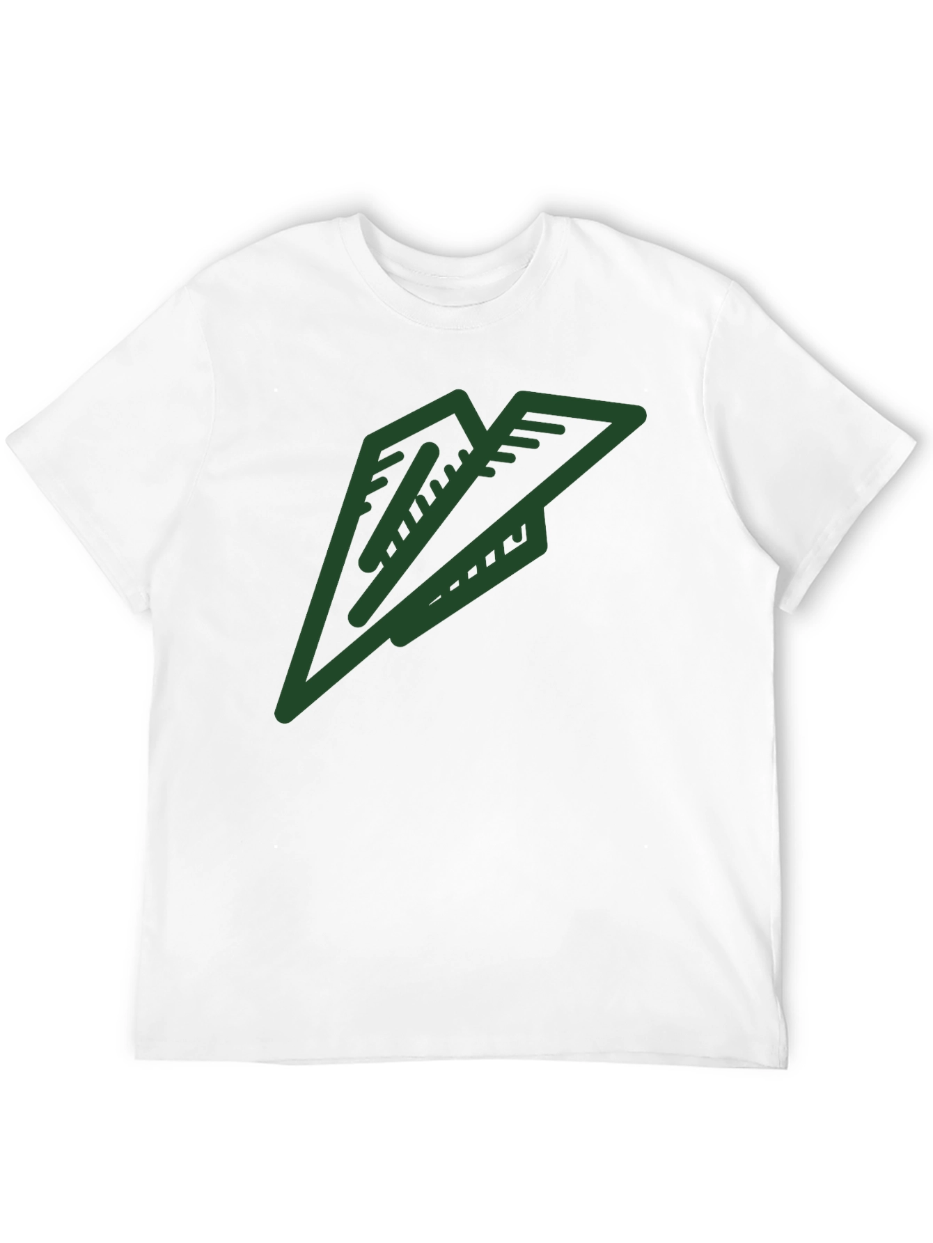 Paper Airplane Graphic Tee - Black Cotton Blend