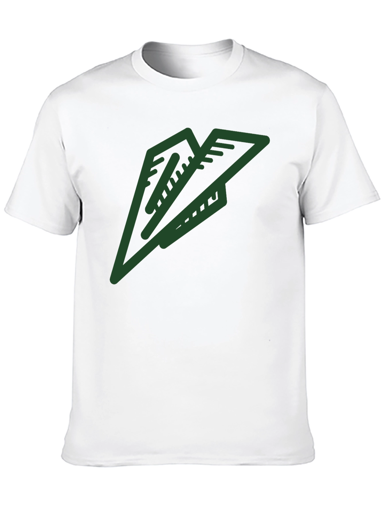 Paper Airplane Graphic Tee - Black Cotton Blend