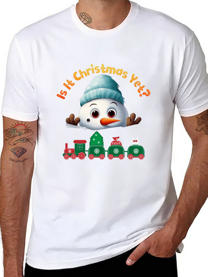 Christmas Snowman Train T-Shirt