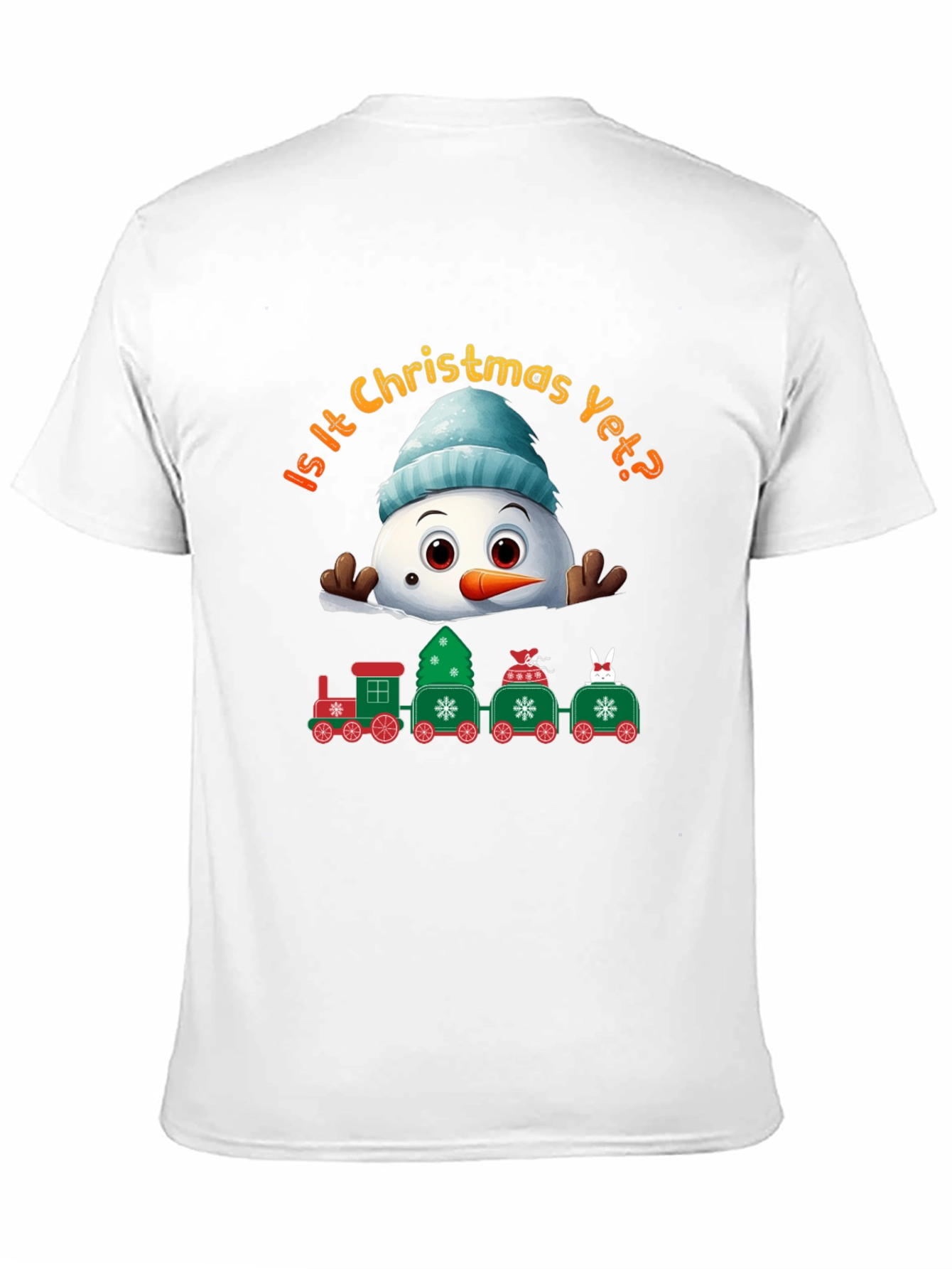 Christmas Snowman Train T-Shirt