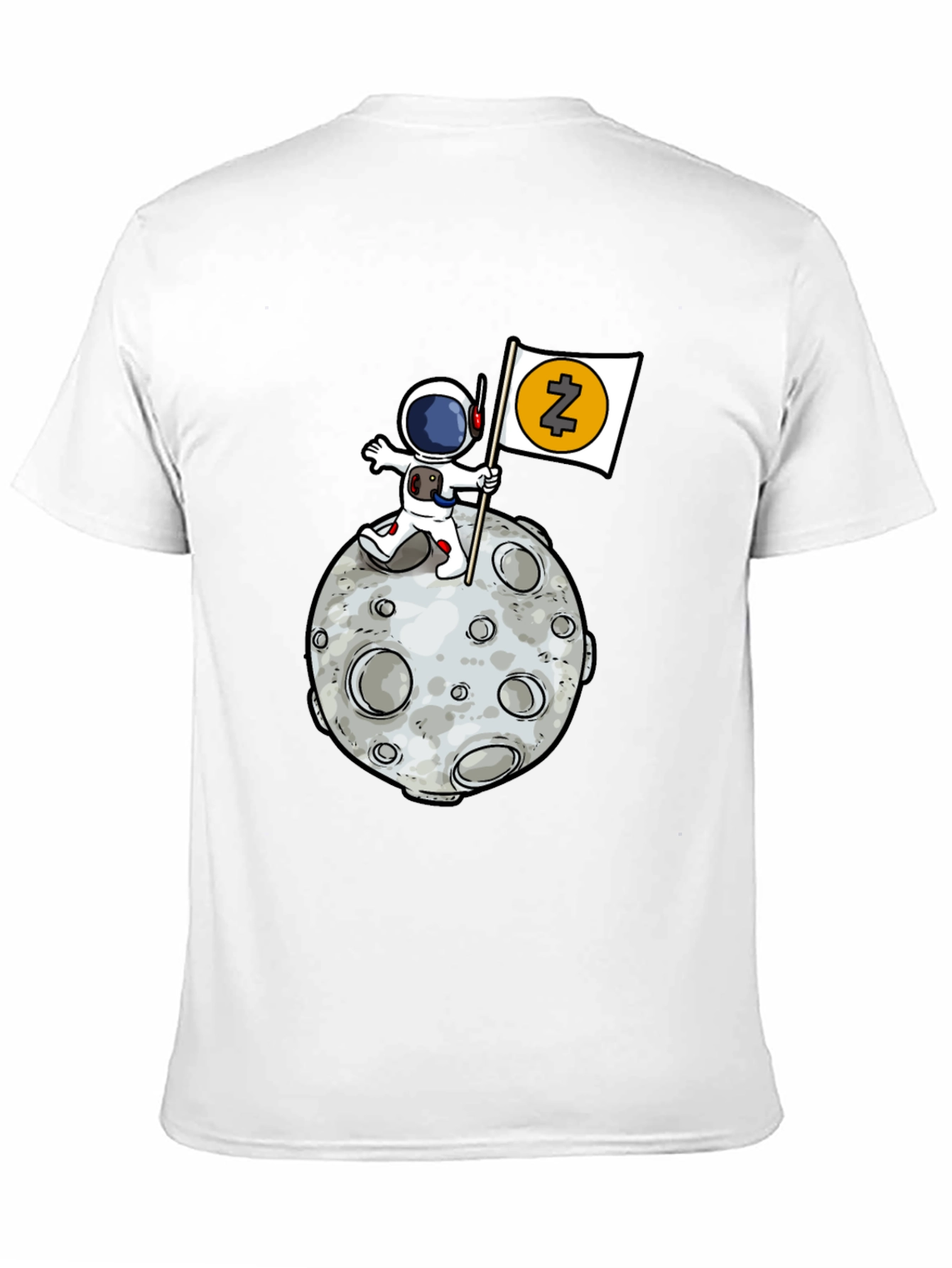 Astronaut Zcash Moon Landing Black T-Shirt