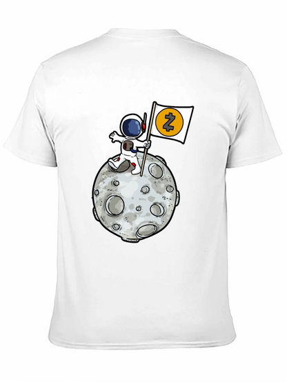 Astronaut Zcash Moon Landing Black T-Shirt