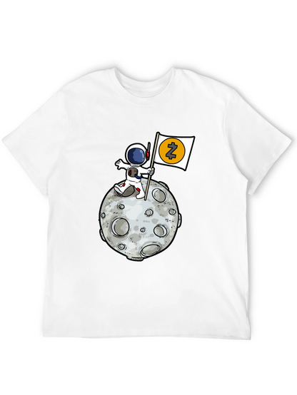 Astronaut Zcash Moon Landing Black T-Shirt