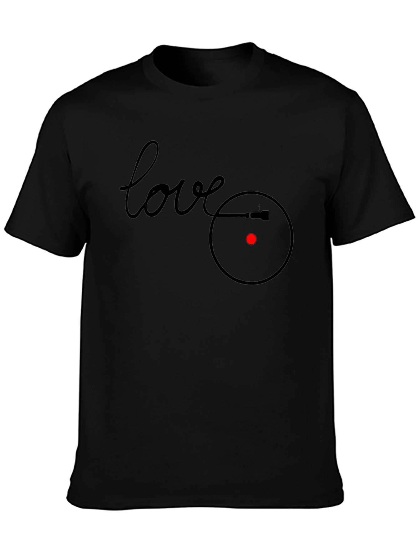Love Vinyl Record Player Graphic T-Shirt