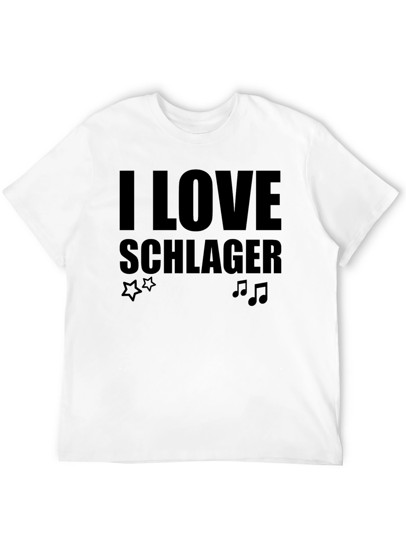I Love Schlager Black T-Shirt