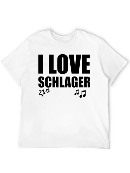 I Love Schlager Black T-Shirt