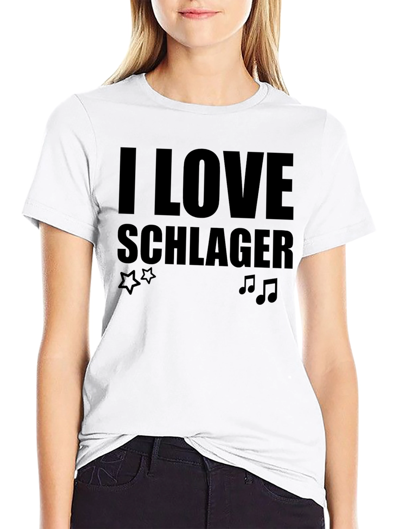 I Love Schlager Black T-Shirt