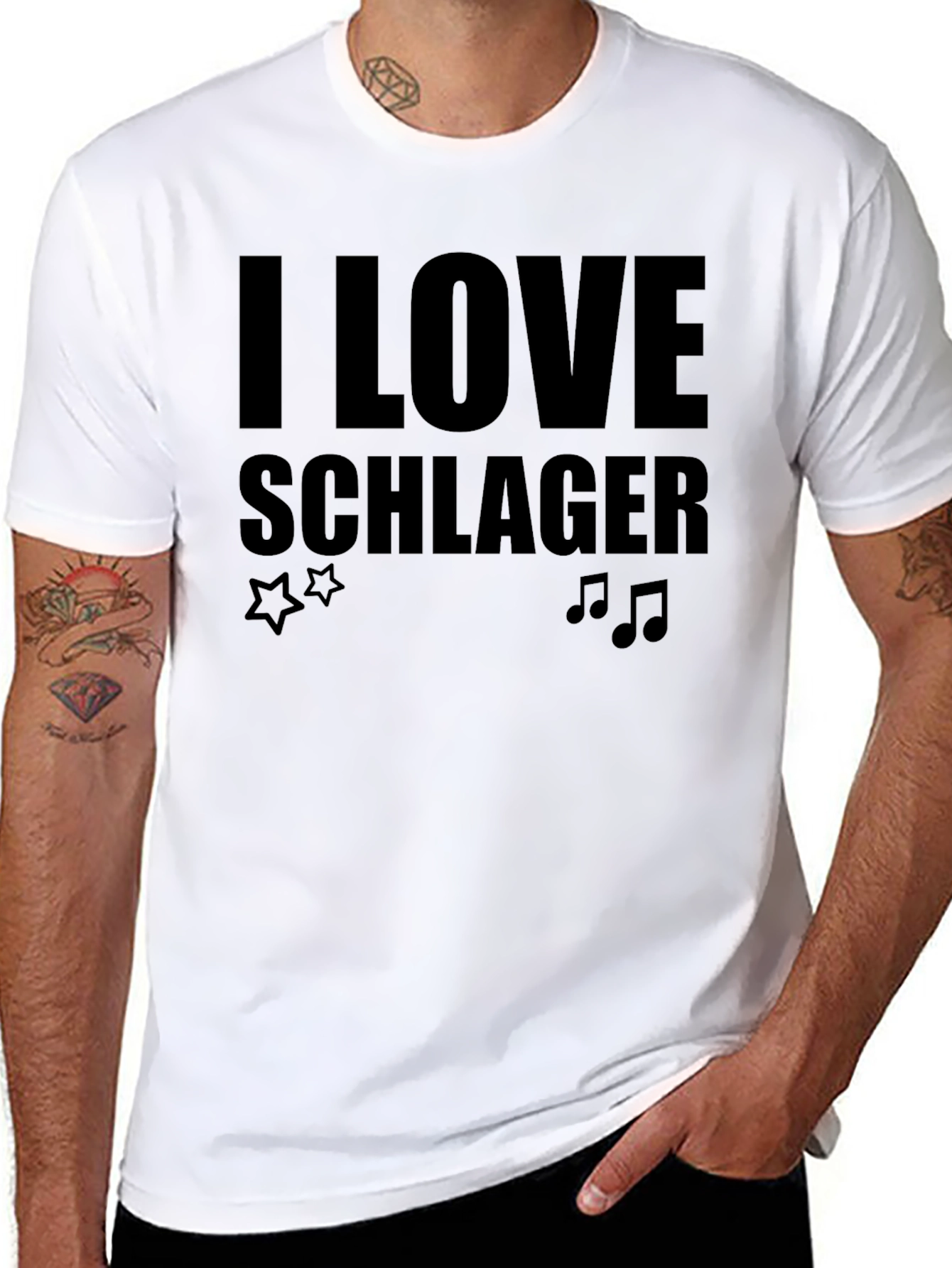 I Love Schlager Black T-Shirt