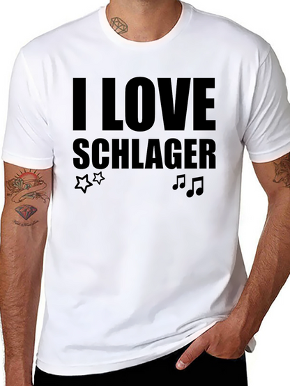 I Love Schlager Black T-Shirt