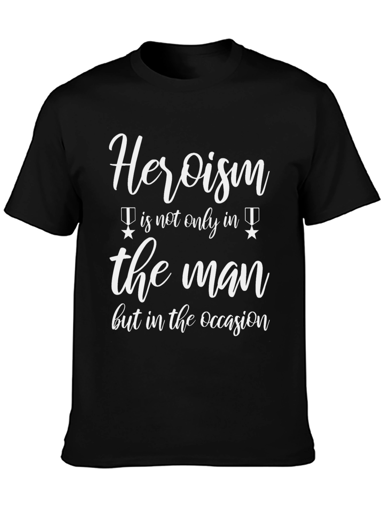 Heroism T-Shirt - Black Graphic Tee for Men