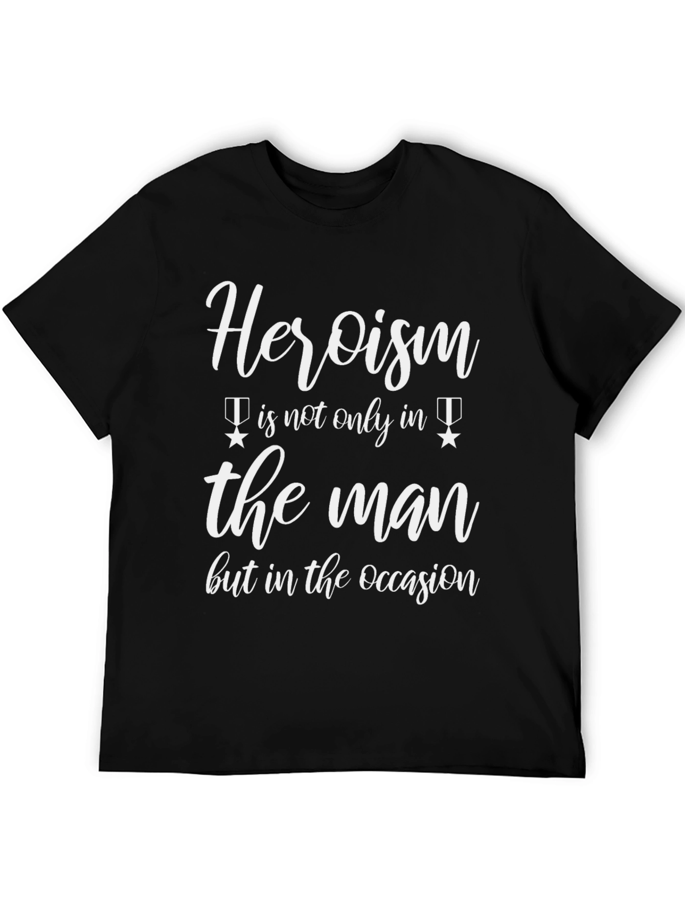 Heroism T-Shirt - Black Graphic Tee for Men