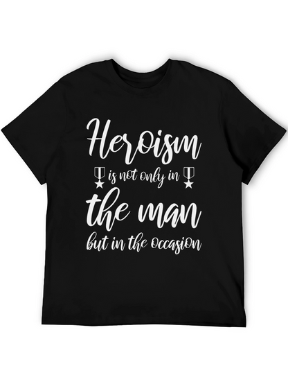 Heroism T-Shirt - Black Graphic Tee for Men