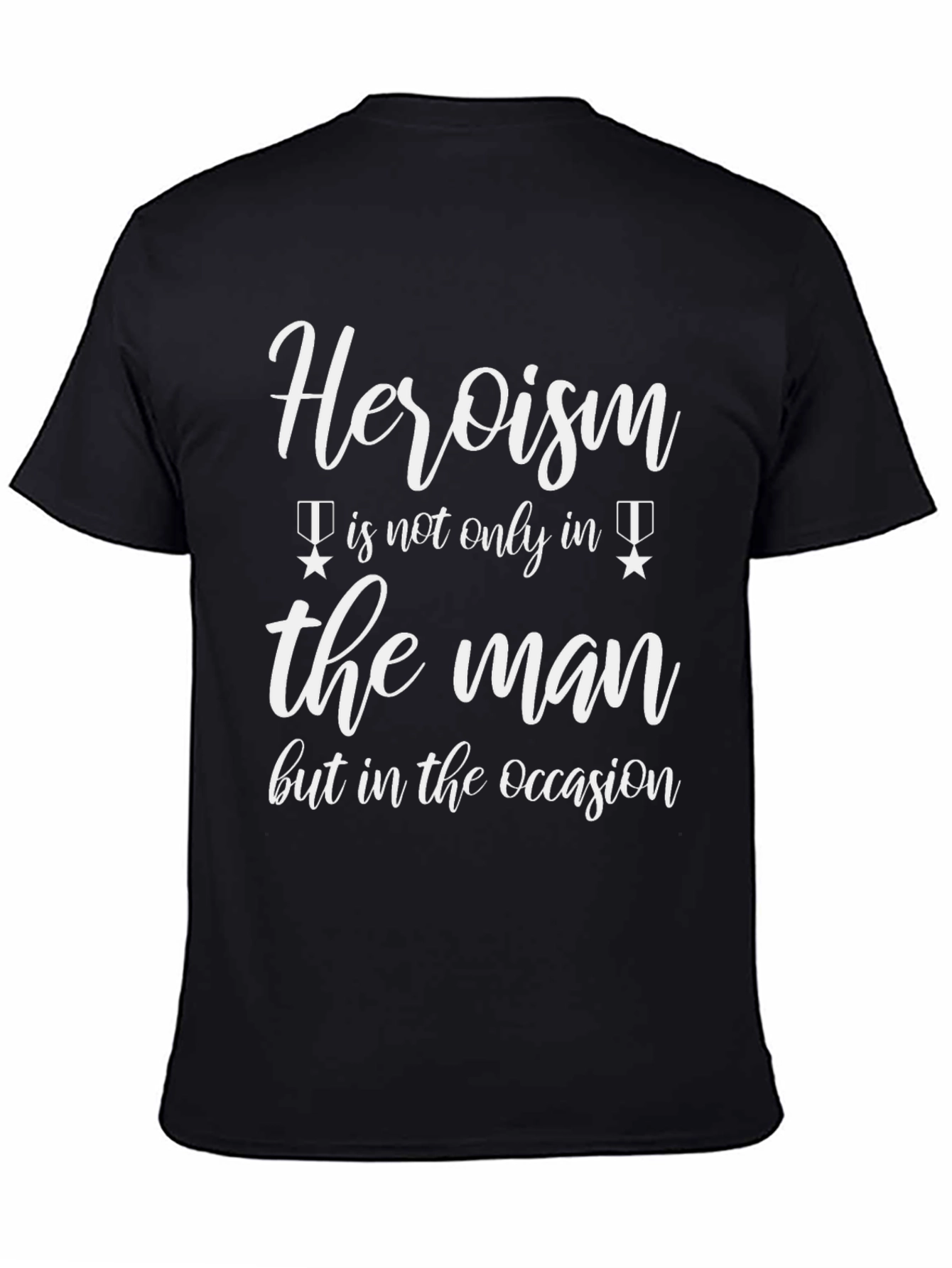 Heroism T-Shirt - Black Graphic Tee for Men