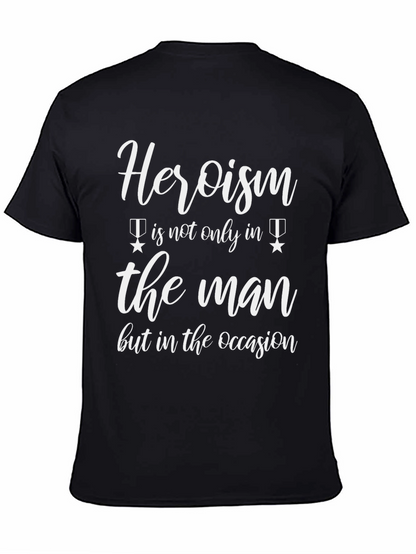 Heroism T-Shirt - Black Graphic Tee for Men