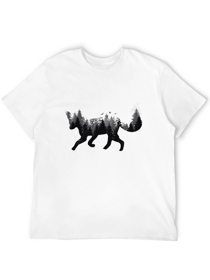 Nature Fox Graphic T-Shirt - Black Unisex Tee