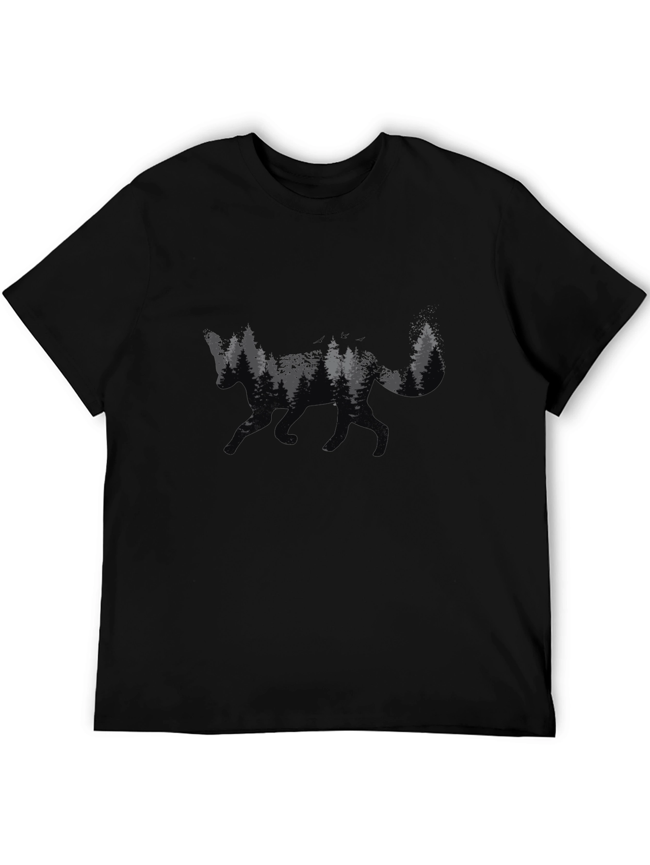 Nature Fox Graphic T-Shirt - Black Unisex Tee