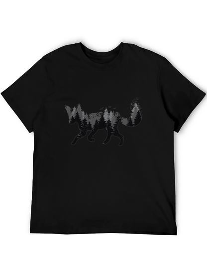 Nature Fox Graphic T-Shirt - Black Unisex Tee