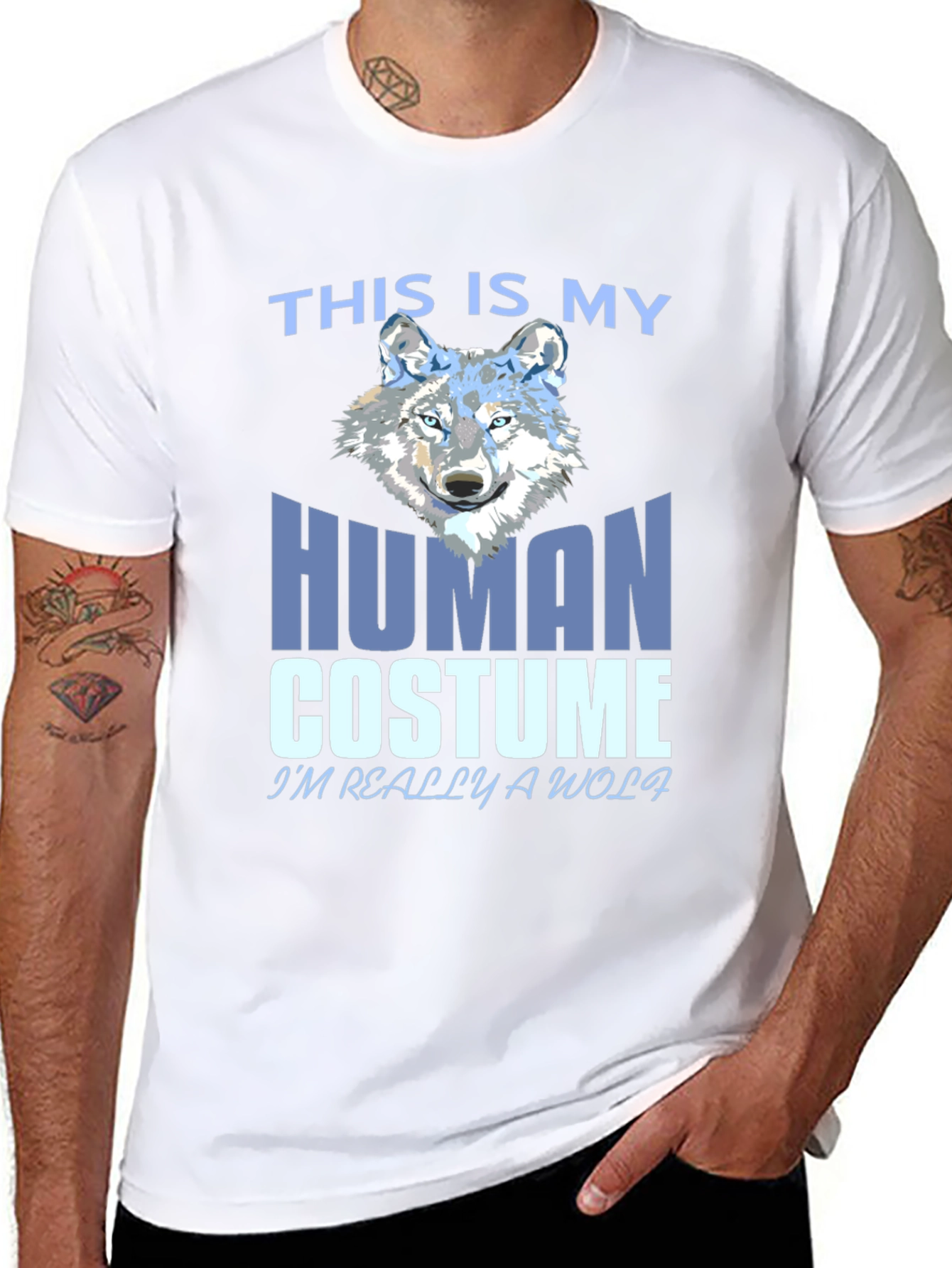 Human Costume Wolf T-Shirt