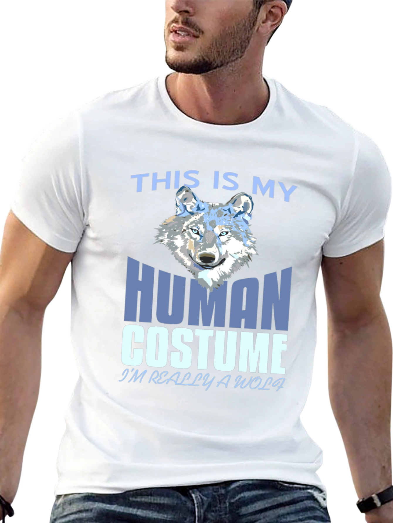 Human Costume Wolf T-Shirt