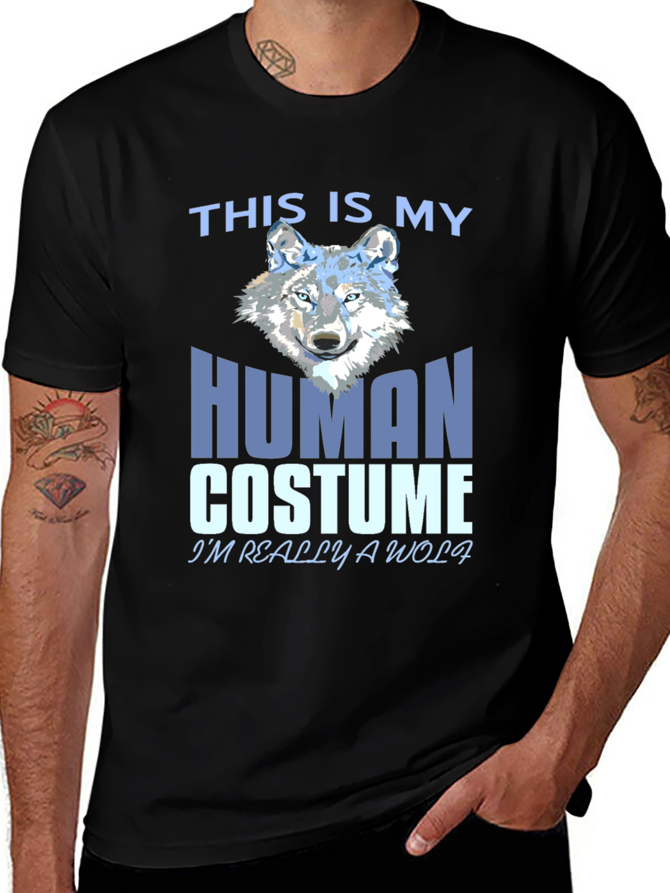 Human Costume Wolf T-Shirt