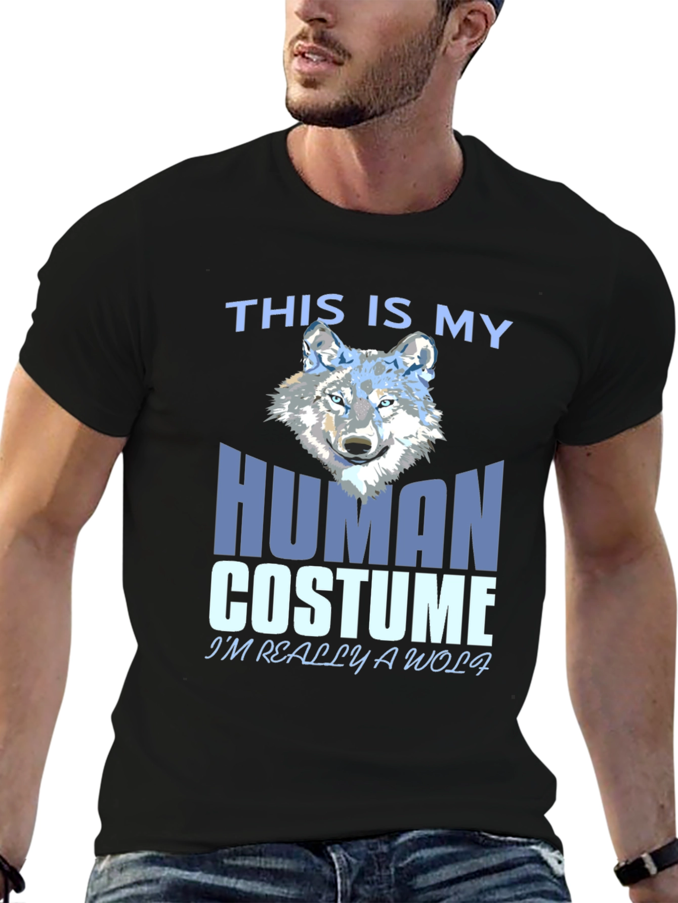Human Costume Wolf T-Shirt